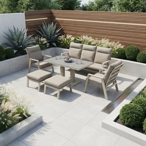 AVH-Collectie Barolo New York stoel bank dining loungeset 6 delig verstelbaar latte AVH-Collectie Barolo New York stoel bank dining loungeset 6 delig verstelbaar latte