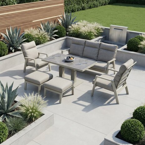 AVH-Collectie Barolo Pacific stoel bank dining loungeset 6 delig verstelbaar latte
