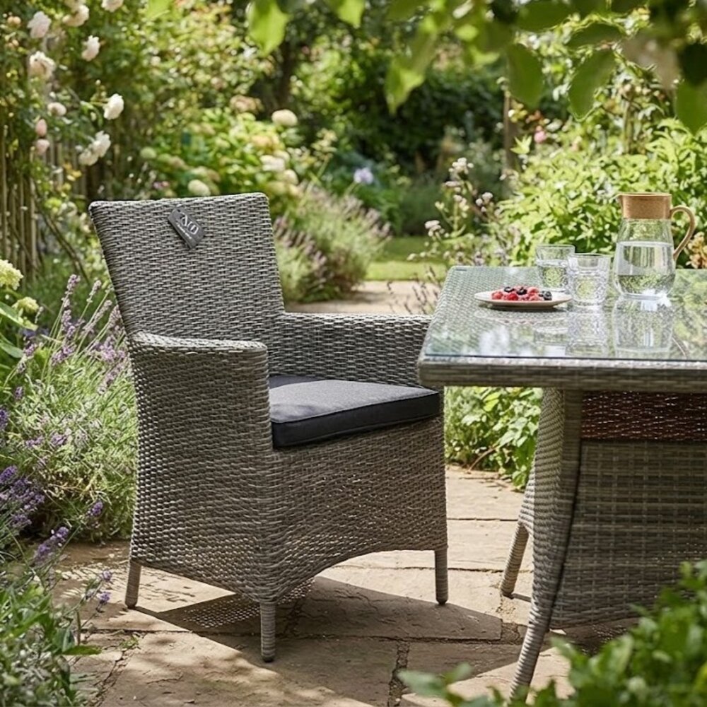 AVH-Collectie Capri dining tuinstoel grijs wicker AVH-Collectie Capri dining tuinstoel grijs wicker