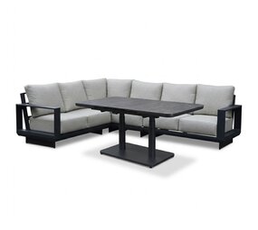 AVH-Collectie Avellino dining hoek loungeset 5 delig verstelbare en uitschuifbare tafel antraciet AVH-Collectie Avellino dining hoek loungeset 5 delig verstelbare en uitschuifbare tafel antraciet