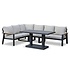 Lola dining hoek loungeset 5 delig verstelbare tafel antraciet Lola dining hoek loungeset 5 delig verstelbare tafel antraciet