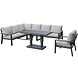 AVH-Collectie Lola dining hoek loungeset 6 delig verstelbare tafel antraciet AVH-Collectie Lola dining hoek loungeset 6 delig verstelbare tafel antraciet