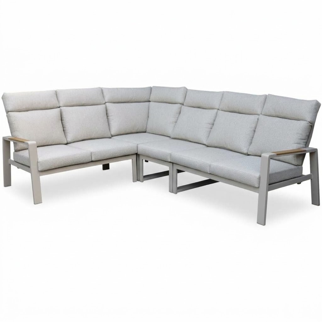 AVH-Collectie Ripasso hoek loungeset 4 delig aluminium latte zand