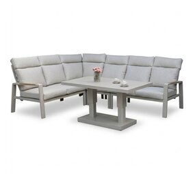 AVH-Collectie Ripasso dining hoek loungeset 5 delig met verstelbare tafel latte zand AVH-Collectie Ripasso dining hoek loungeset 5 delig met verstelbare tafel latte zand