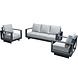 AVH-Collectie Avellino stoel bank loungeset 3 delig antraciet aluminium soft grey AVH-Collectie Avellino stoel bank loungeset 3 delig antraciet aluminium soft grey