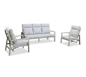 AVH-Collectie Ripasso stoel bank loungeset 3 delig verstelbaar latte zand AVH-Collectie Ripasso stoel bank loungeset 3 delig verstelbaar latte zand