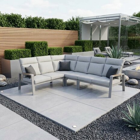 AVH-Collectie Ripasso hoek loungeset 4 delig aluminium latte zand AVH-Collectie Ripasso hoek loungeset 4 delig aluminium latte zand