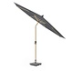Platinum Riva parasol 250 cm rond teak mast antraciet met kniksysteem Platinum Riva parasol 250 cm rond teak mast antraciet met kniksysteem