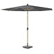 Platinum Riva parasol 250 cm rond teak mast antraciet met kniksysteem Platinum Riva parasol 250 cm rond teak mast antraciet met kniksysteem