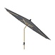 Platinum Riva parasol 250 cm rond teak mast antraciet met kniksysteem Platinum Riva parasol 250 cm rond teak mast antraciet met kniksysteem