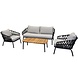 AVH-Collectie Showroommodel Elegant stoel bank loungeset 4 delig antraciet rope