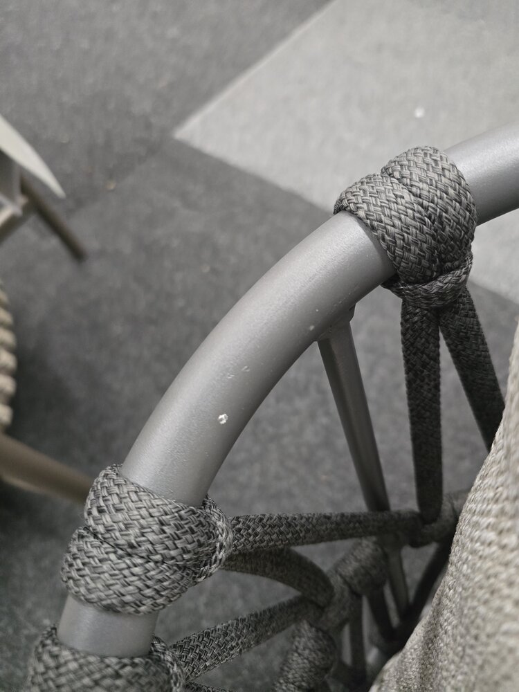 AVH-Collectie Showroommodel Elegant stoel bank loungeset 4 delig antraciet rope