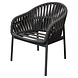 AVH-Collectie Showroommodel set van 4 x Diamond dining tuinstoel zwart rope