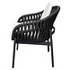 AVH-Collectie Showroommodel set van 4 x Diamond dining tuinstoel zwart rope