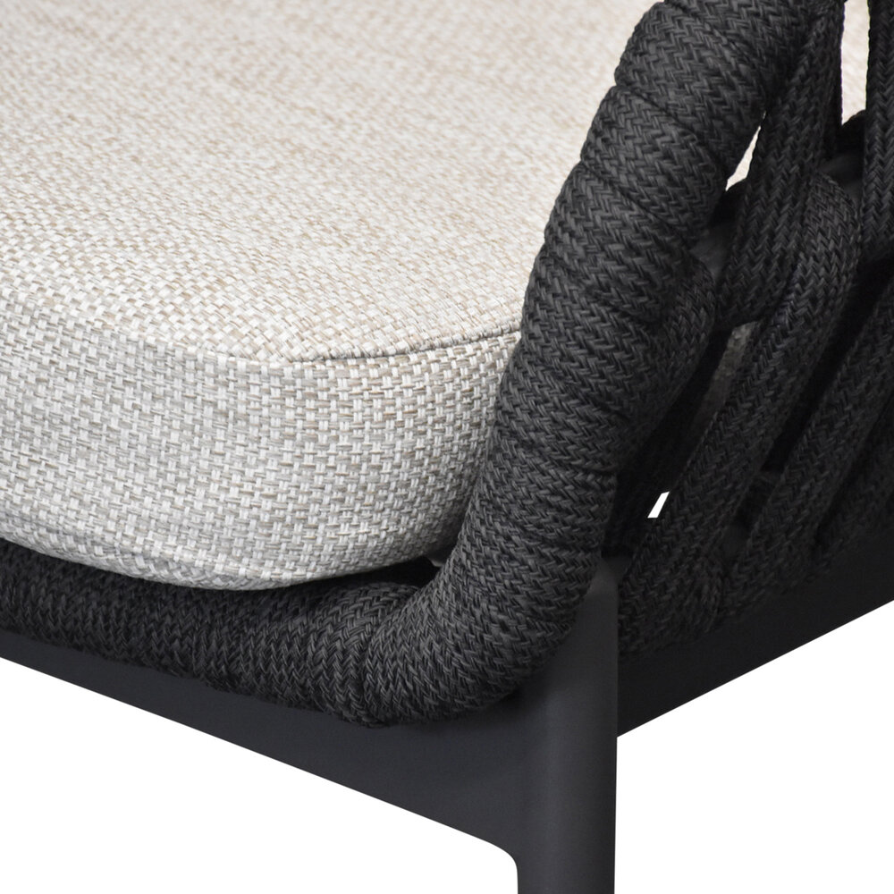 AVH-Collectie Showroommodel set van 4 x Diamond dining tuinstoel zwart rope