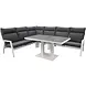AVH-Collectie Showroommodel Pacific hoek dining loungeset 5 delig aluminium verstelbaar wit AVH-Collectie Showroommodel Pacific hoek dining loungeset 5 delig aluminium verstelbaar wit