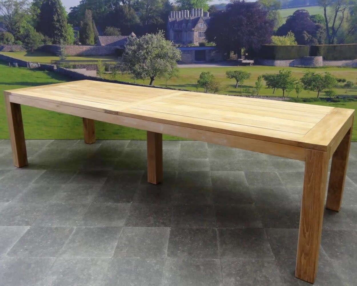 AVH-Collectie Showroommodel Krista dining tuintafel 300x100xH77,5 cm - poten 12 cm teak AVH-Collectie Showroommodel Krista dining tuintafel 300x100xH77,5 cm - poten 12 cm teak