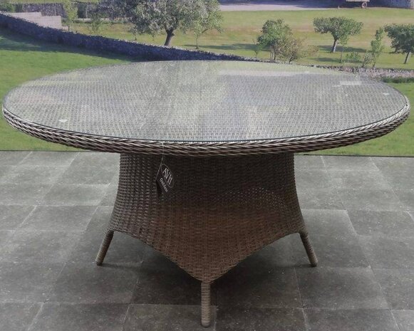 AVH-Collectie Showroommodel Riccione Menorca dining tuinset 150 cm rond verstelbaar 7-delig grijs AVH-Collectie Showroommodel Riccione Menorca dining tuinset 150 cm rond verstelbaar 7-delig grijs