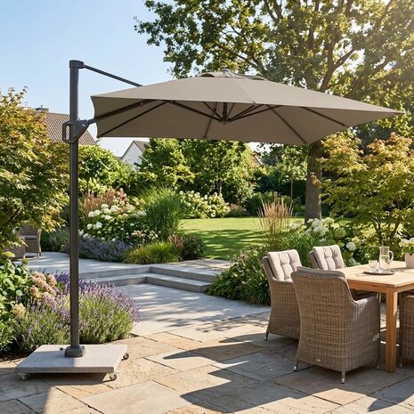 Platinum Voyager T1 zweefparasol 250x250 cm taupe Platinum Voyager T1 zweefparasol 250x250 cm taupe