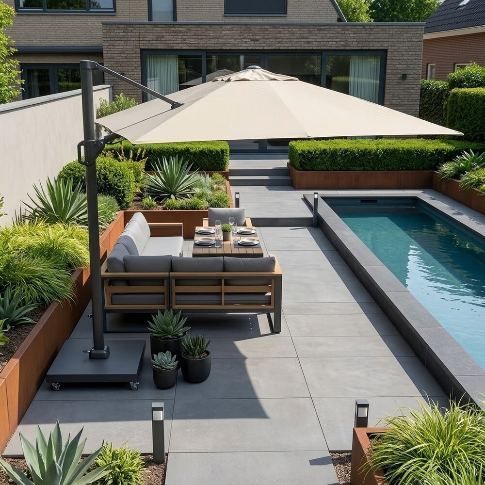 Platinum Challenger T2 premium zweefparasol 350x260 cm champagne Platinum Challenger T2 premium zweefparasol 350x260 cm champagne