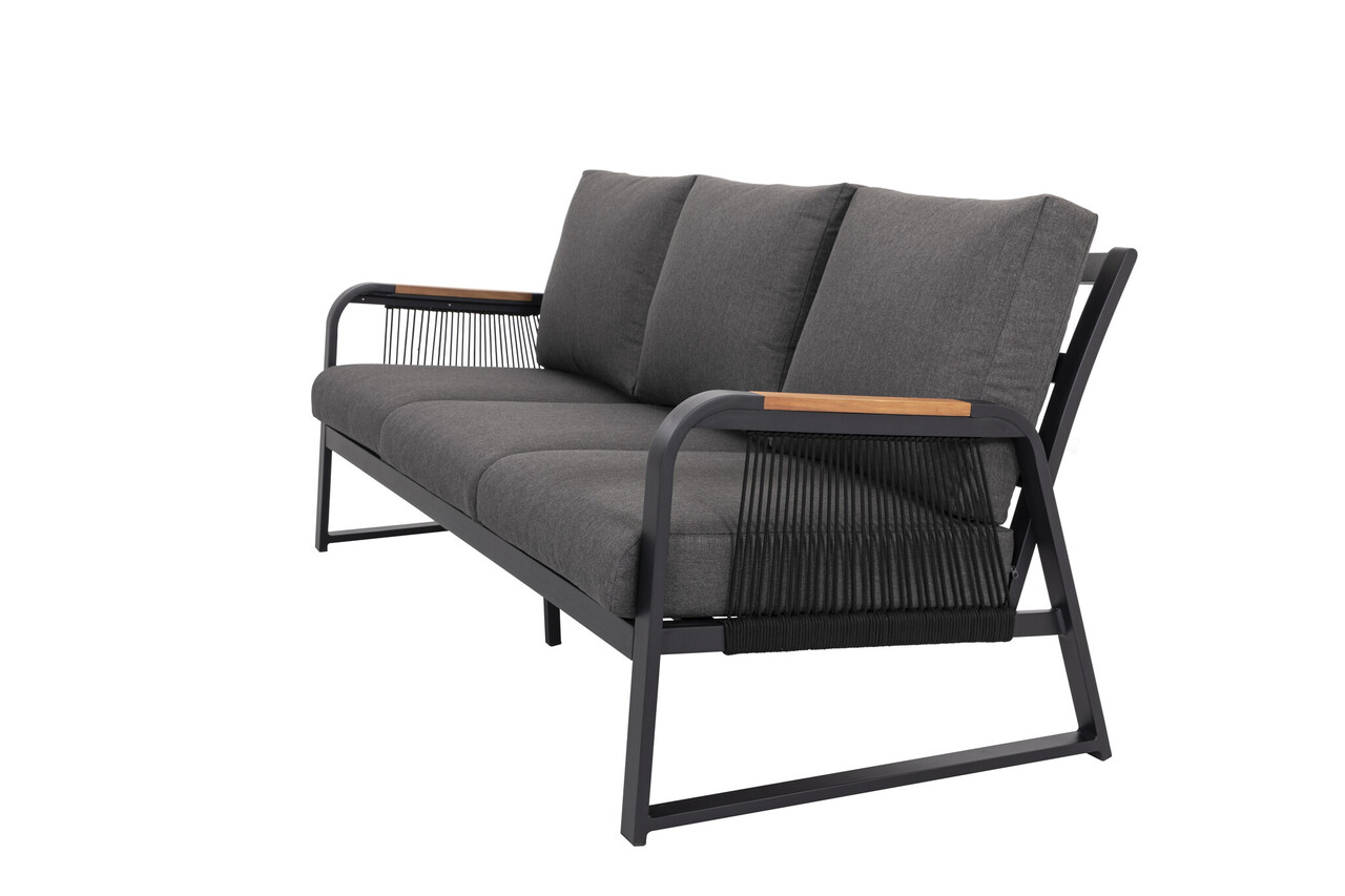 AVH-Collectie Showroommodel Minnesota stoel bank loungeset 4 delig aluminium antraciet rope AVH-Collectie Showroommodel Minnesota stoel bank loungeset 4 delig aluminium antraciet rope