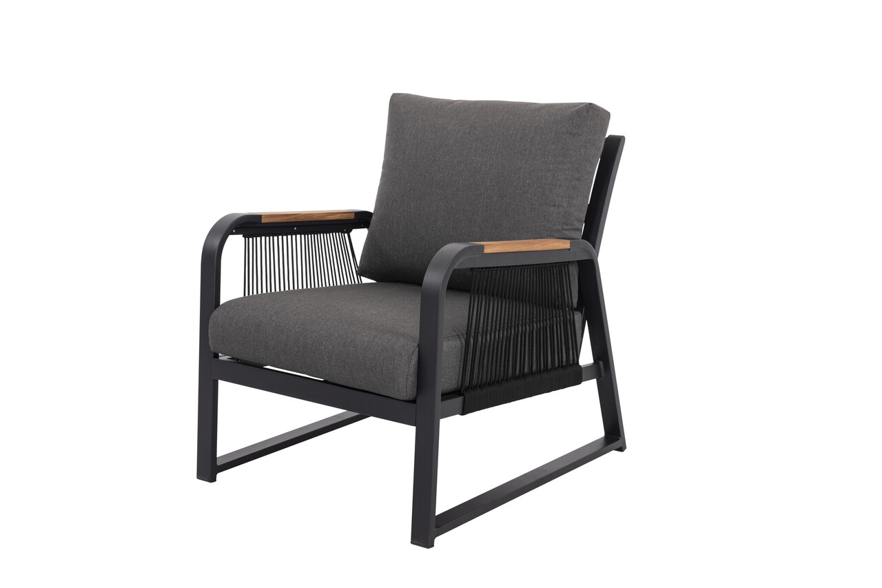 AVH-Collectie Showroommodel Minnesota stoel bank loungeset 4 delig aluminium antraciet rope AVH-Collectie Showroommodel Minnesota stoel bank loungeset 4 delig aluminium antraciet rope