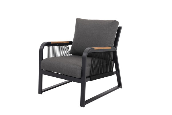 AVH-Collectie Showroommodel Minnesota stoel bank loungeset 4 delig aluminium antraciet rope AVH-Collectie Showroommodel Minnesota stoel bank loungeset 4 delig aluminium antraciet rope