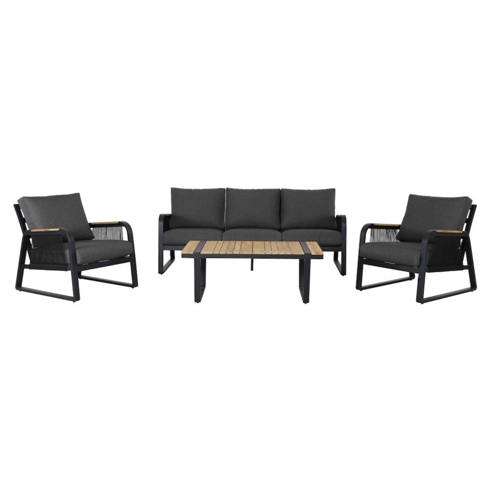 AVH-Collectie Showroommodel Minnesota stoel bank loungeset 4 delig aluminium antraciet rope AVH-Collectie Showroommodel Minnesota stoel bank loungeset 4 delig aluminium antraciet rope