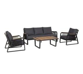 AVH-Collectie Showroommodel Minnesota stoel bank loungeset 4 delig aluminium antraciet rope AVH-Collectie Showroommodel Minnesota stoel bank loungeset 4 delig aluminium antraciet rope