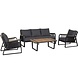 AVH-Collectie Showroommodel Minnesota stoel bank loungeset 4 delig aluminium antraciet rope AVH-Collectie Showroommodel Minnesota stoel bank loungeset 4 delig aluminium antraciet rope