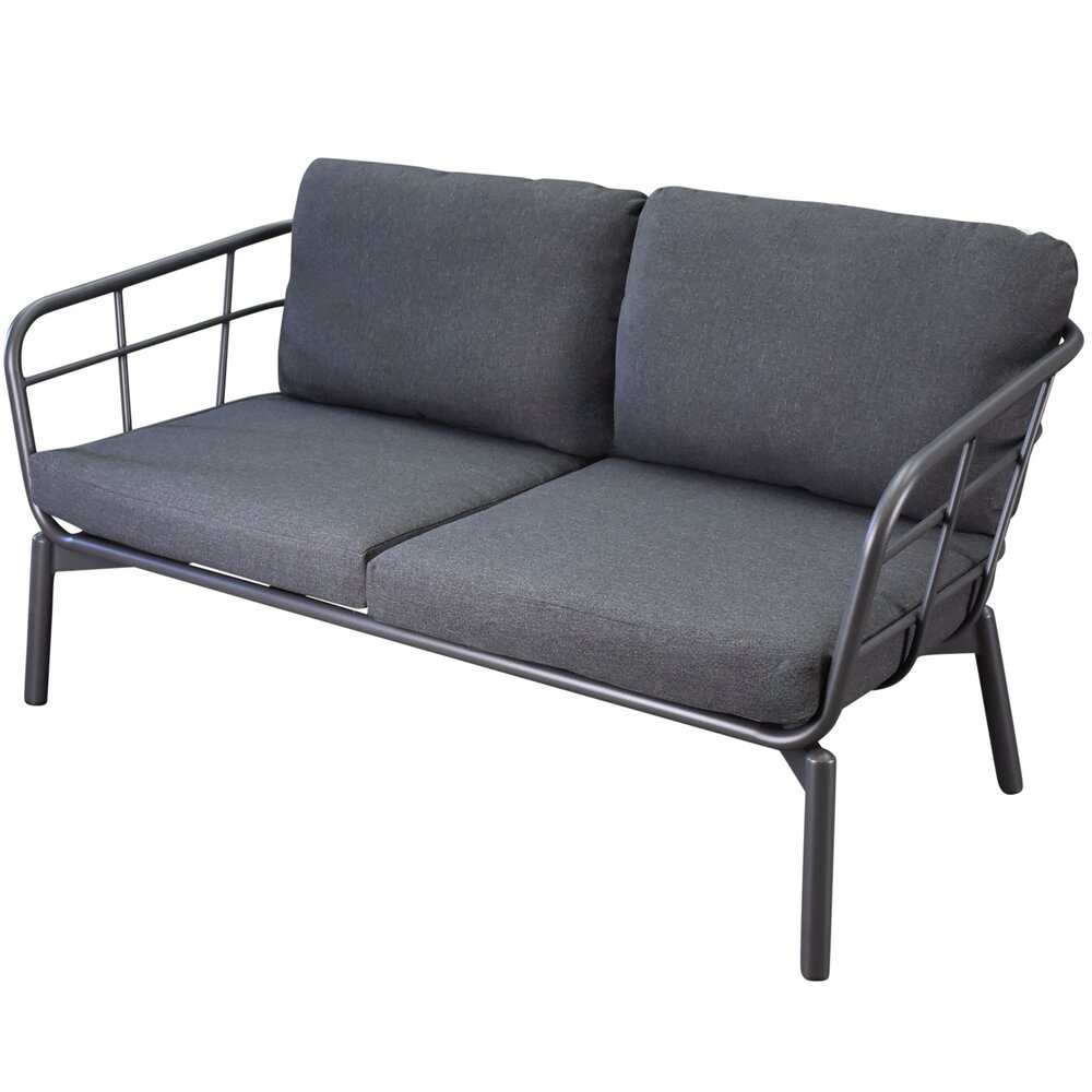 AVH-Collectie Showroommodel Larisa 2-zitsbank aluminium antraciet