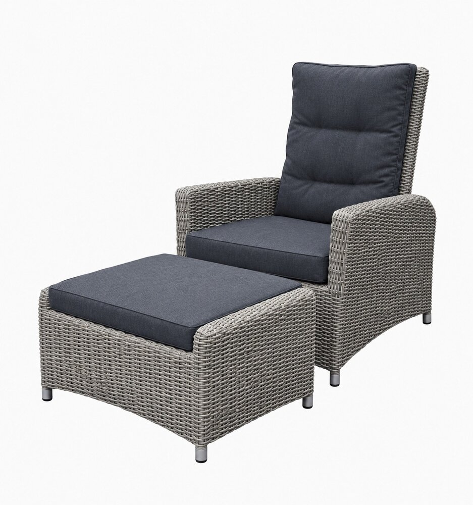 AVH-Collectie Showroommodel Menorca lounge balkonset verstelbaar 2-delig grijs