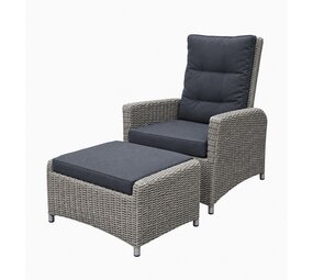 AVH-Collectie Showroommodel Menorca lounge balkonset verstelbaar 2-delig grijs