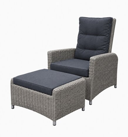 AVH-Collectie Showroommodel Menorca lounge balkonset verstelbaar 2-delig grijs