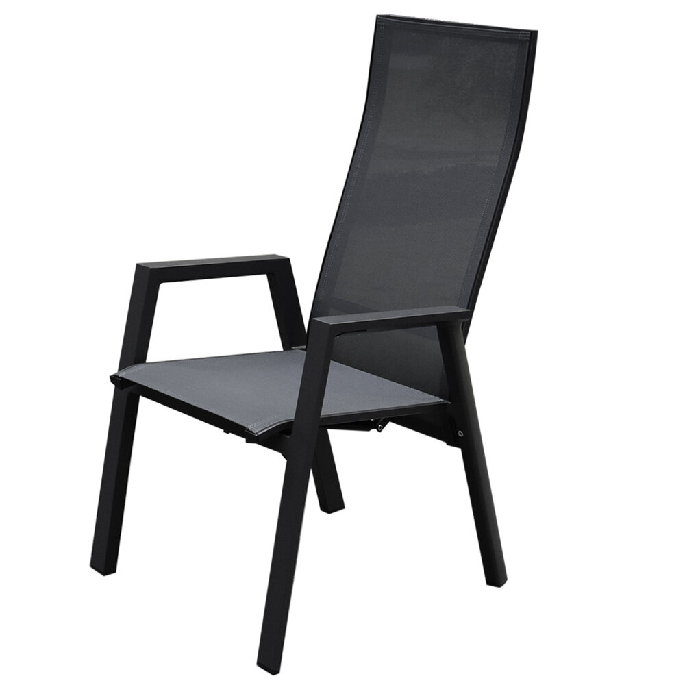 AVH-Collectie Showroommodel Vigo Nancy 7-delig dining tuinset  210x96xH75 cm aluminium antraciet