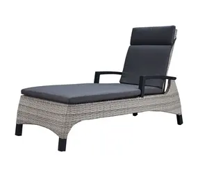 AVH-Collectie Showroommodel 2 x Dallas ligbed 162x70xH101 cm grijs wicker