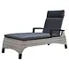 AVH-Collectie Showroommodel 2 x Dallas ligbed 162x70xH101 cm grijs wicker
