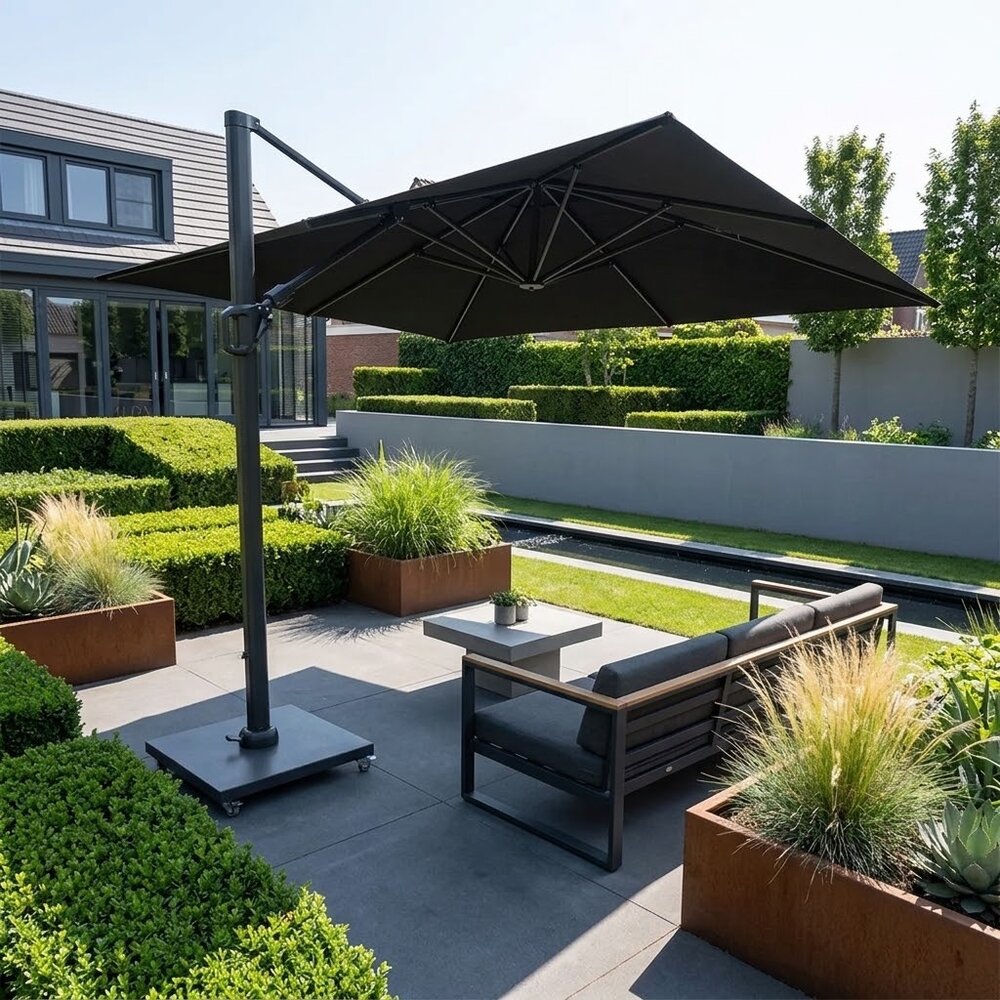 Platinum Challenger T2 zweefparasol 350x260 cm antraciet Platinum Challenger T2 zweefparasol 350x260 cm antraciet