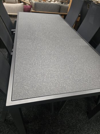 AVH-Collectie Showroommodel Vigo Nancy 7-delig dining tuinset  210x96xH75 cm aluminium antraciet