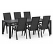 AVH-Collectie Showroommodel Vigo Nancy 7-delig dining tuinset  210x96xH75 cm aluminium antraciet