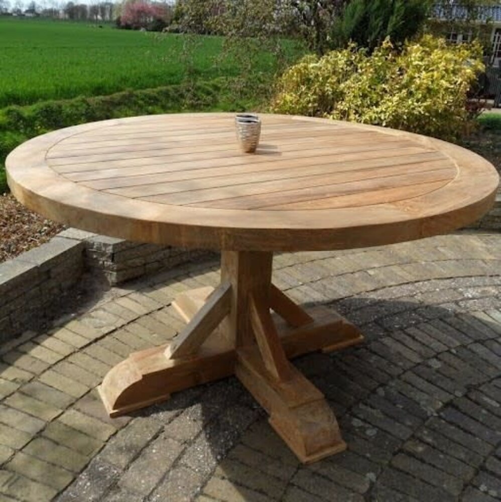 AVH-Collectie Showroommodel Xena dining tuintafel 140 cm rond teak
