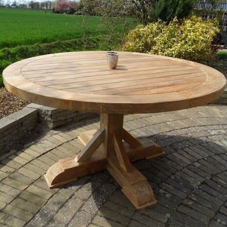 AVH-Collectie Showroommodel Xena dining tuintafel 140 cm rond teak