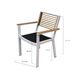 Higold Showroommodel York dining tuinstoel met armleuning aluminium wit teak Higold Showroommodel York dining tuinstoel met armleuning aluminium wit teak