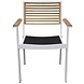Higold Showroommodel York dining tuinstoel met armleuning aluminium wit teak Higold Showroommodel York dining tuinstoel met armleuning aluminium wit teak