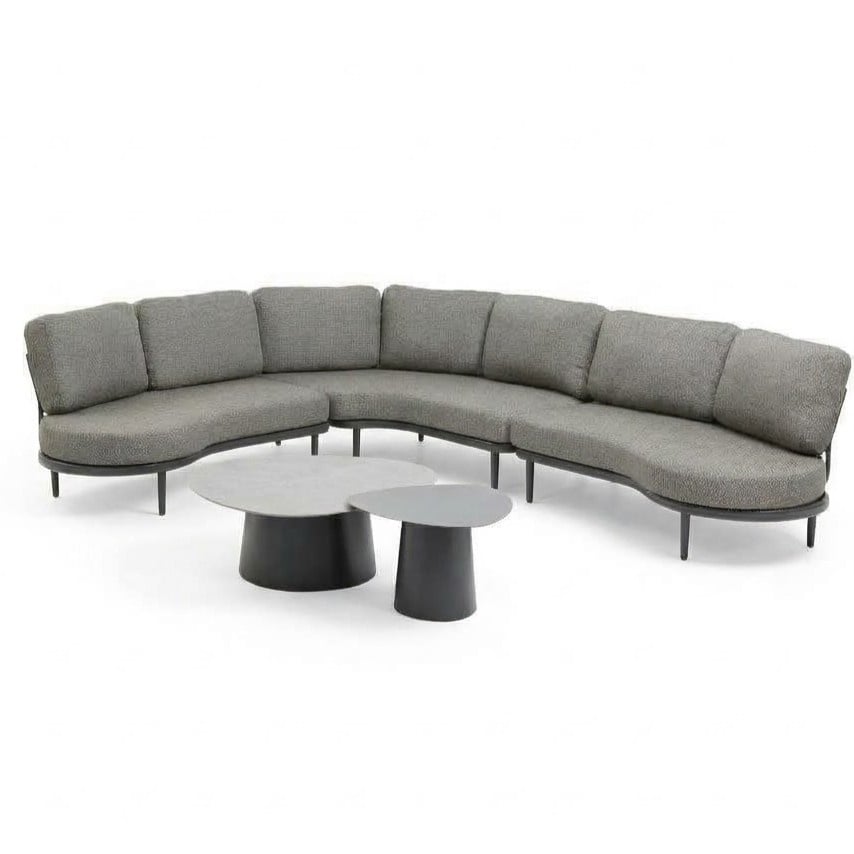 AVH-Collectie Serenno organische loungeset 5 delig antraciet aluminium