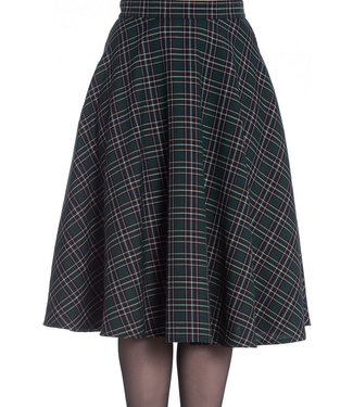 Hell Bunny SPECIAL ORDER Hell Bunny Peebles Green Tartan Skirt