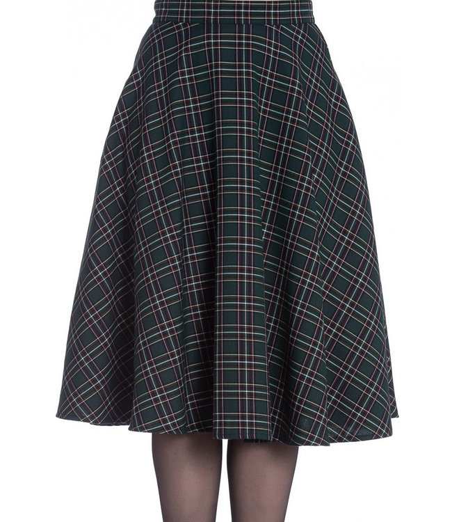 Hell Bunny SPECIAL ORDER Hell Bunny Peebles Green Tartan Skirt