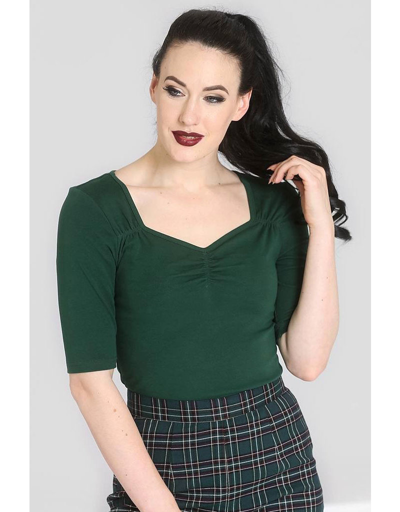 Hell Bunny SPECIAL Order Hell Bunny Philippa Top Green