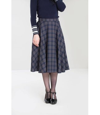 Hell Bunny SPECIAL ORDER Hell Bunny Peebles Navy Tartan Skirt