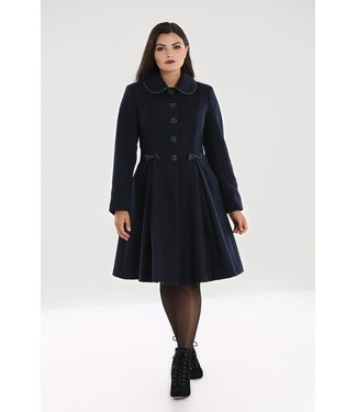 Hell Bunny SPECIAL ORDER Hell Bunny Tiddlywinks Coat Navy